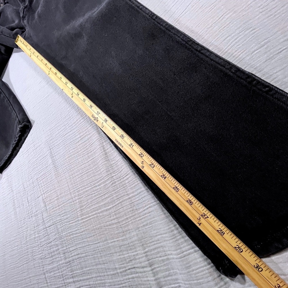 Vintage Wrangler Jeans Black Denim Straight Leg 948BLK 80s Mens Size 36x30 - Picture 5 of 9
